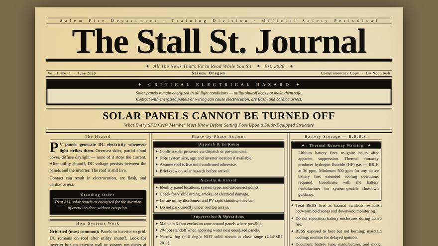 Vol. 1, No. 1 — Solar Panels